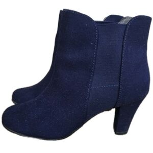 A2 by Aerosoles STROLE ALONG Ankle Boots Booties Navy Blue Size 8 Wide Comfort